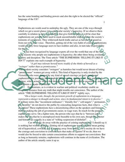 English As The Unifying Factor Among The Different Immigrants