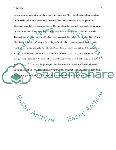 Jews in Socio-Religious Seclusion and Persecution