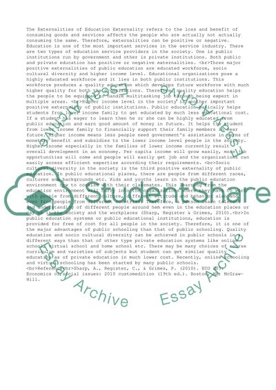 The Externalities of Education