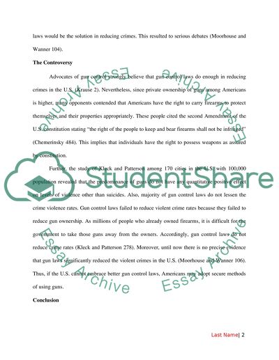 Gun Control Laws and Violent Crime Rates do not Correlate