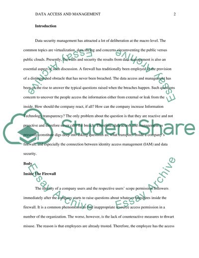 Data & Access Management