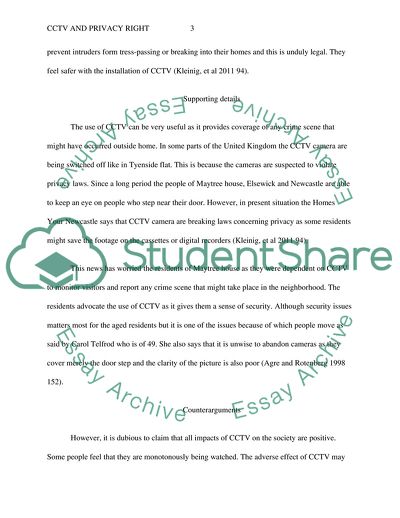 Does The Use Of CCTV Represent An Attack On The Right To Privacy