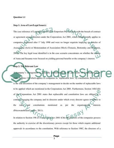 The Breach of Contract or Agreement