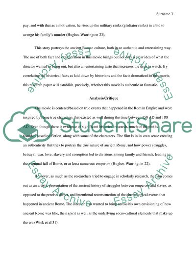 The Epic Film Gladiator