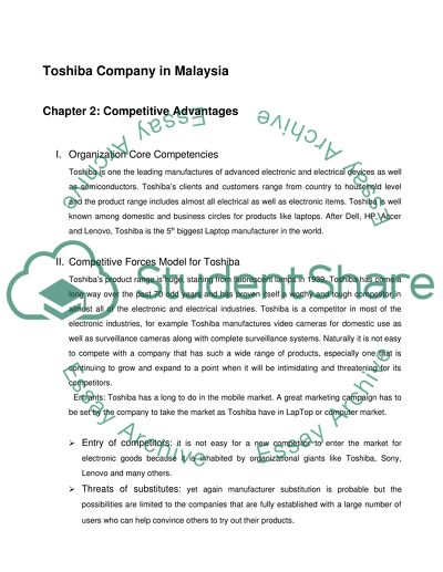 Toshiba Company in Malaysia