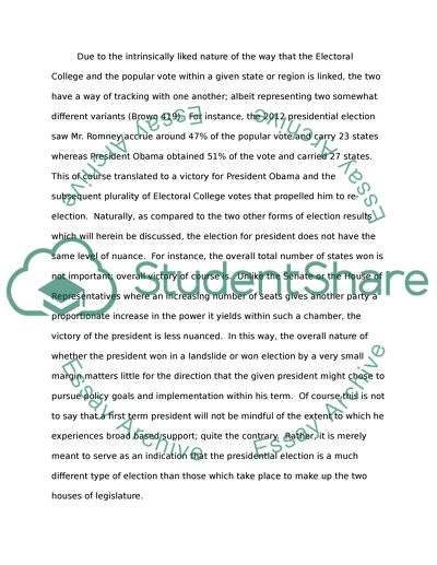 Implications of the 2012 US elections for the policy making bodies in the US federal government