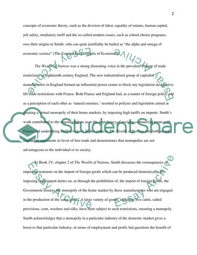 Adam Smith: Wealth of Nations - Book IV, Chaper II