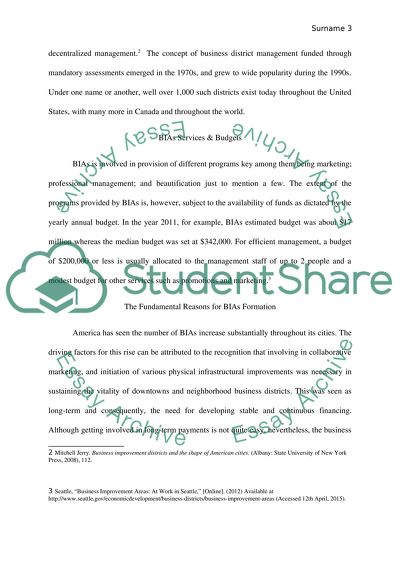 Business Improvement Areas