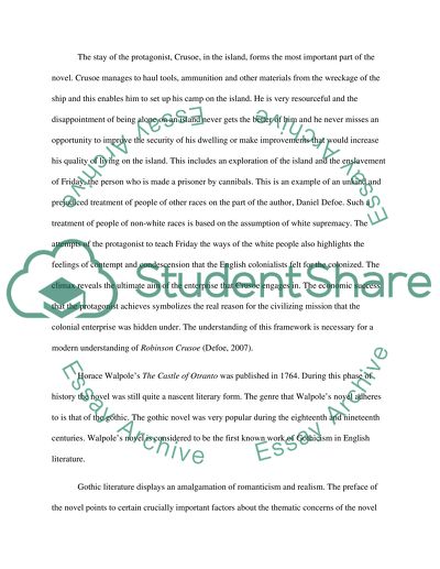 Robinson Crusoe and The Castle of Otranto