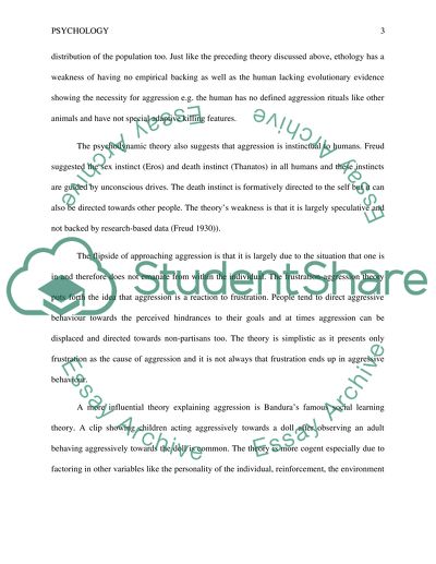 Aggressive behaviour as a result of dispositional and situational factors