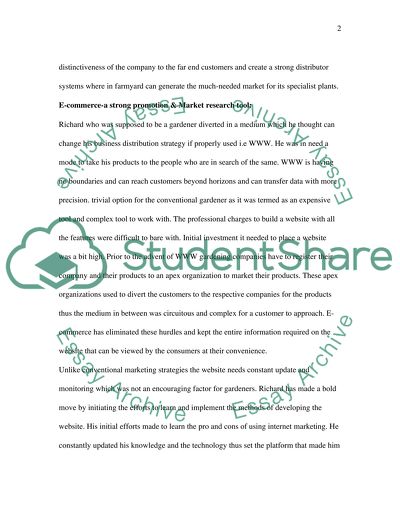 A case study on E-commerce business model