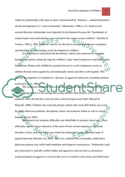 Social Development in Children