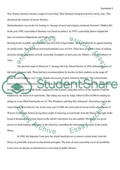 Book Censorship in Schools and Public Libraries