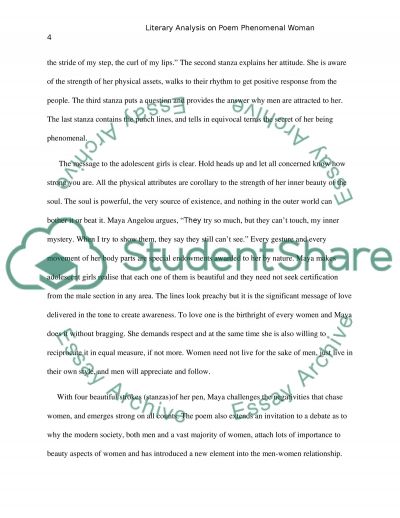 Essay on maya angelou phenomenal woman