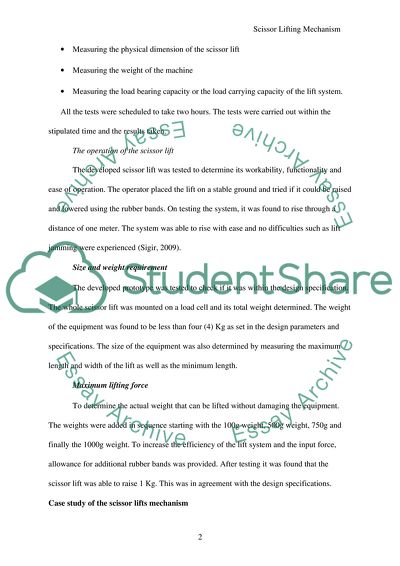 Scissor Lifting Mechanism