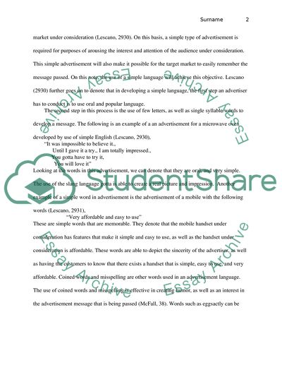 Advertising language