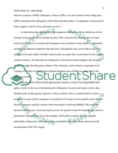 Potential Deliverables in the Arrangement: Homo-Tech Inc