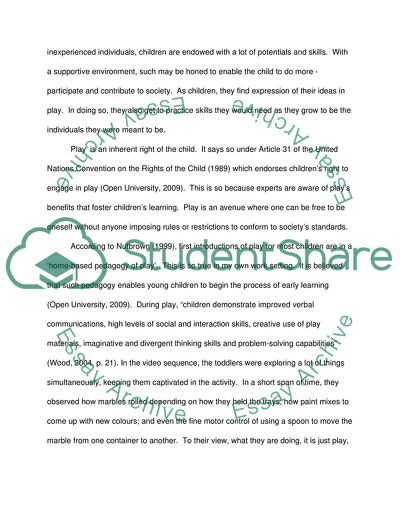 Childrens Play, Learning, and Creativity as Gleaned from the Video Sequence Paint Tray Pictures