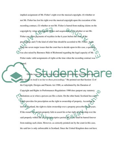 Case of Fisher v Brooker