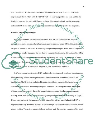 DNA Sequencing and Microarray Technology