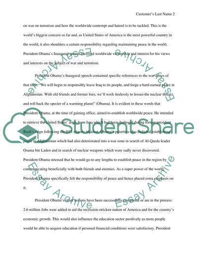 Obamas Views on Wars