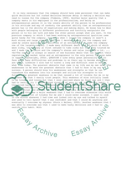 Enterprise Business Assignment