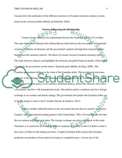 The Canadian Dollar and the Effects of the Foreign Exchange on the Countrys Macro