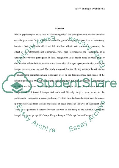 Leftside bias and Holistic effect in face recognition