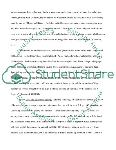 The Warming of the Earth