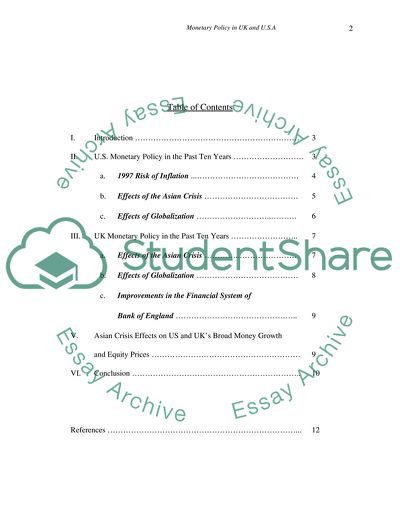 The Monetary Policy in the U.S.and the UK