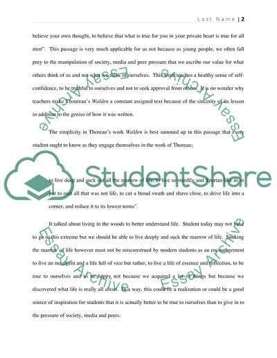 Why Thoureaus Walden Is One of the Most Common Assigned Texts in High School