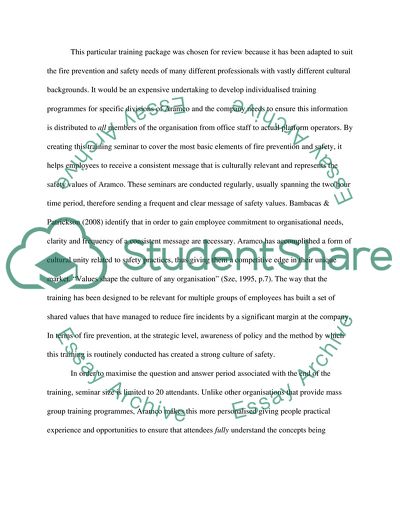 Fire Safety Training at Aramco