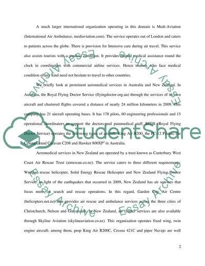 Aeromedical Services: An Evaluative Study