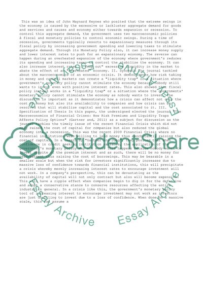 How Governments Monetary and Fiscal Policy Affected the Cost of Capital
