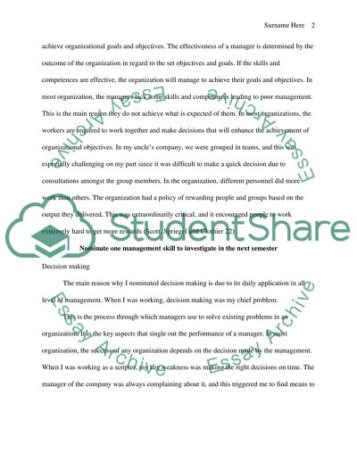 Skill Discovery in Management