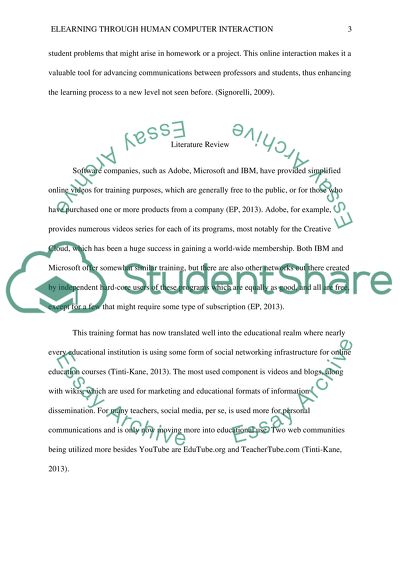 Human Computer interaction: Effects of social media on e-learning