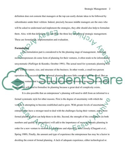 Strategic Management Basics