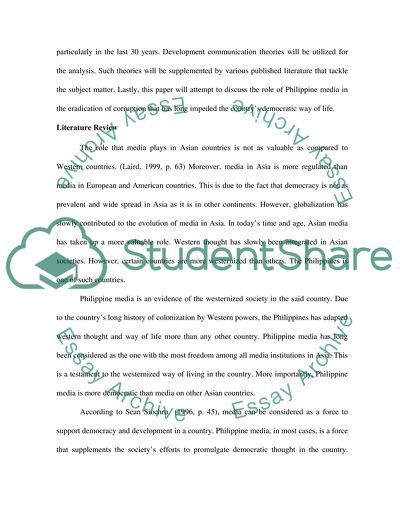 Role of Media in Philippine Society