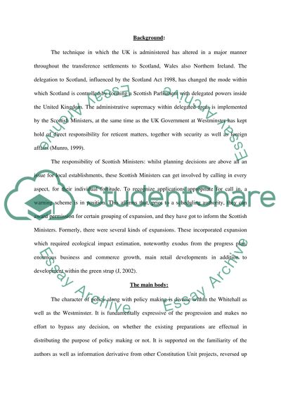 The UK Administrative Policy