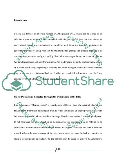 The Film Relived and Recreated by Shakespeare in the Truest Sense of the Term