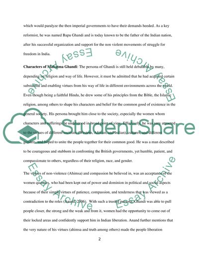 Gandhi nationalism essay image