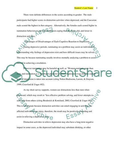Depression and Cognitive Style