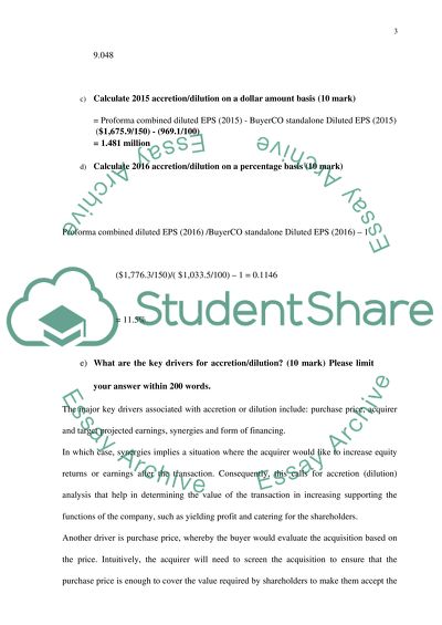 Investment Banking ( calculation and short answer)