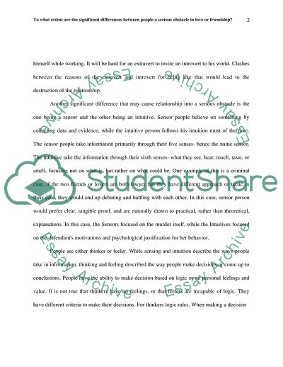 To what extent are the significant differences between people a serious obstacle in love or frienship