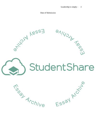 Leadership is simply about getting the job done. Discuss in relation to concepts and conflicts