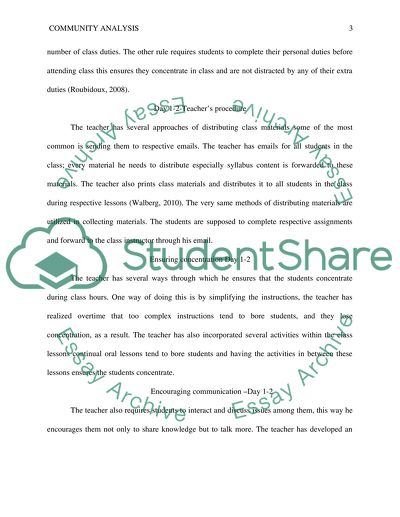 School District and Community Analysis