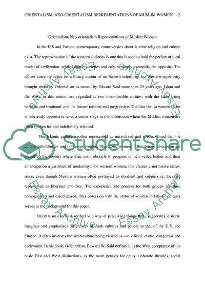 Orientalism and Neo-orientalism Representations of Muslim Women