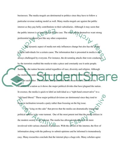 Too much media influence on political campaigns