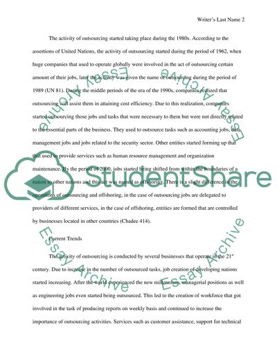 Globalization of Outsourcing Trends