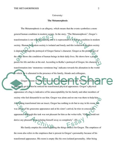 The Metamorphosis by Franz Kafka